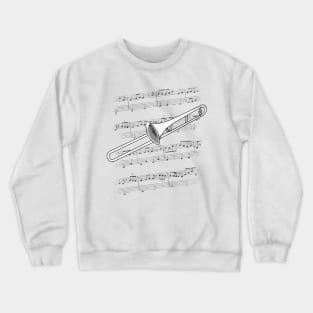 Trombone Player Trombonist Brass Musician Crewneck Sweatshirt